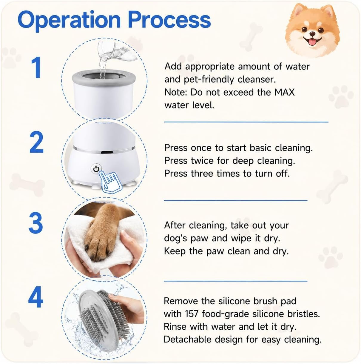 Pet electric paws washer