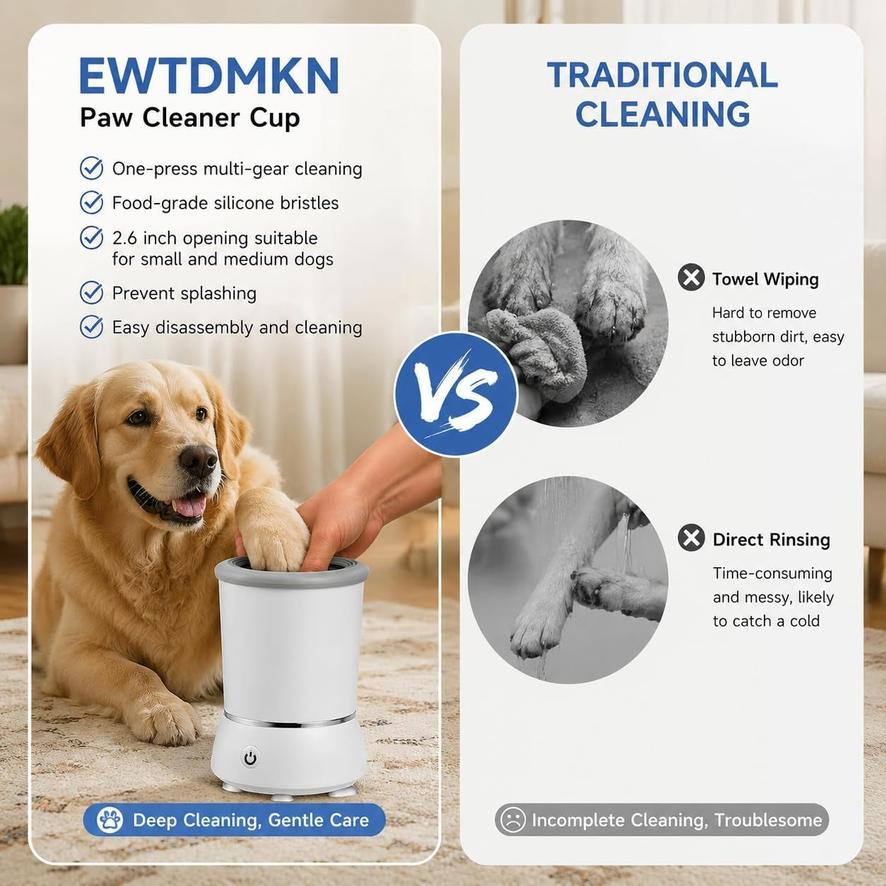 Pet electric paws washer